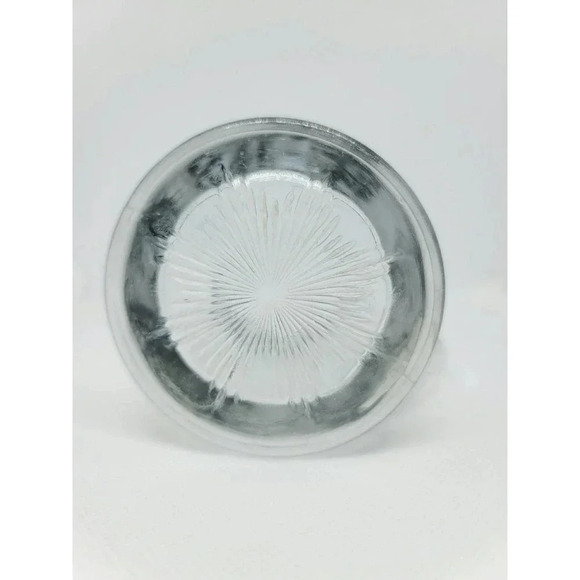 Vintage Clear Glass Sugar and Creamer With Silver Detail - Picture 12 of 14